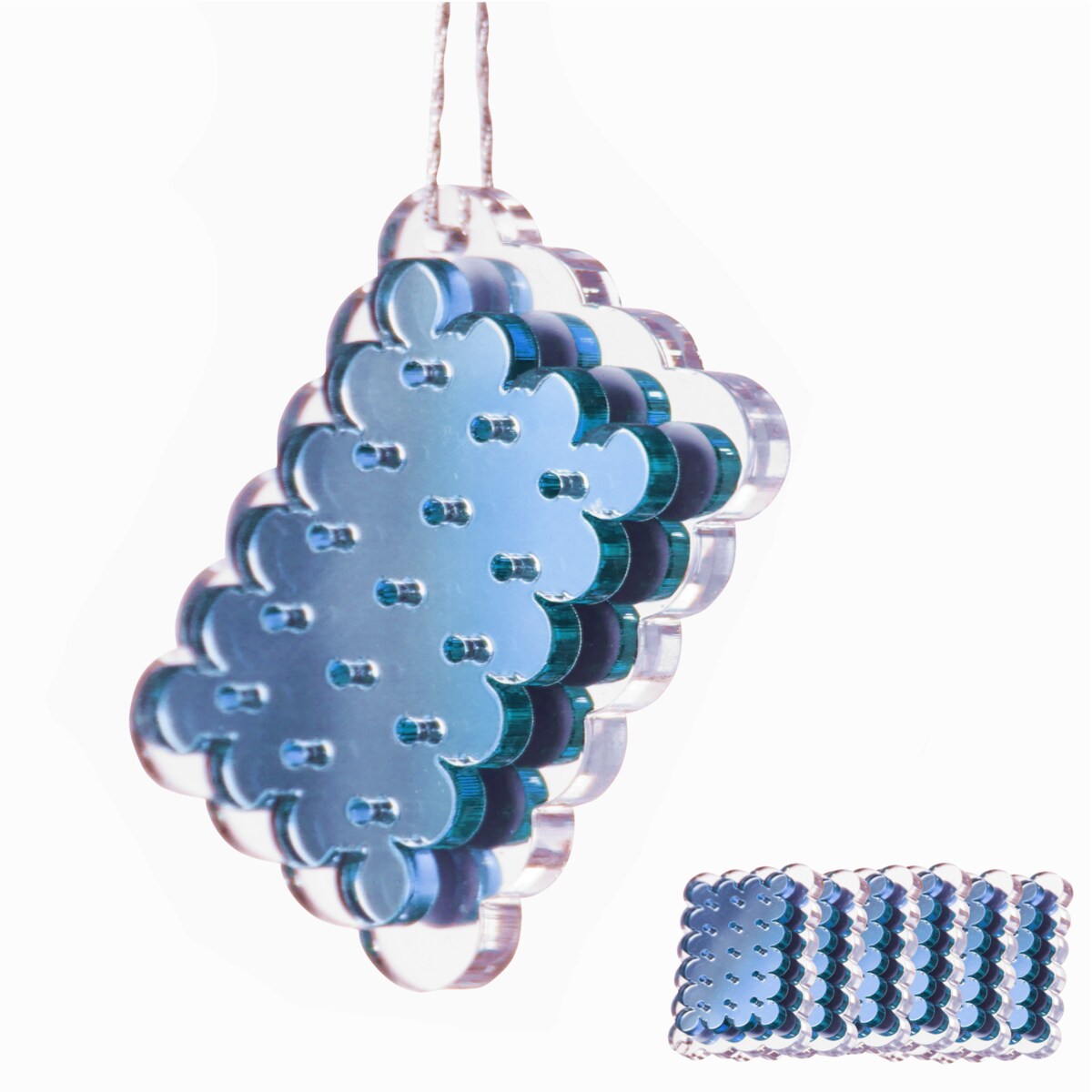 Dekoracje świąteczne domu Herbatniki niebieskie 6szt.