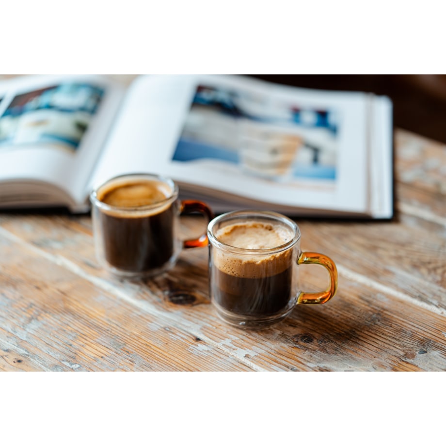 Komplet 2 szklanek z podwójną ścianką do espresso Amber 80 ml 8579