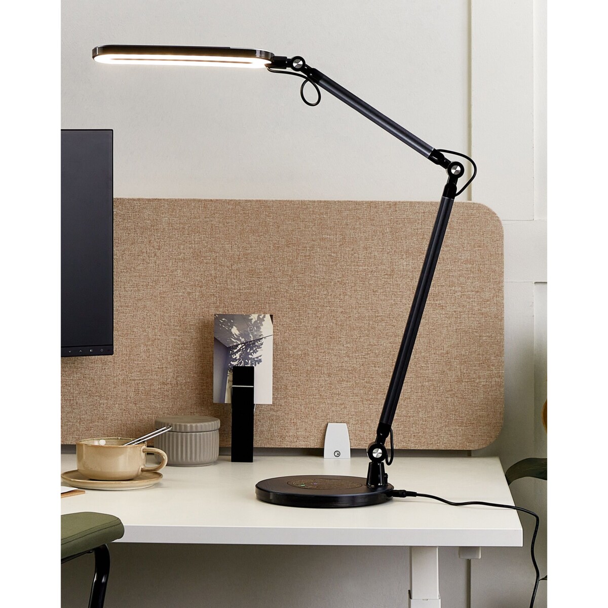 Lampa biurkowa LED GRUS Ze ściemniaczem Metal Czarny