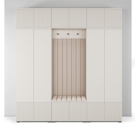 Garderoba frezowana Ritmo wersja 3 Trinity 02 beżowa Cashmere