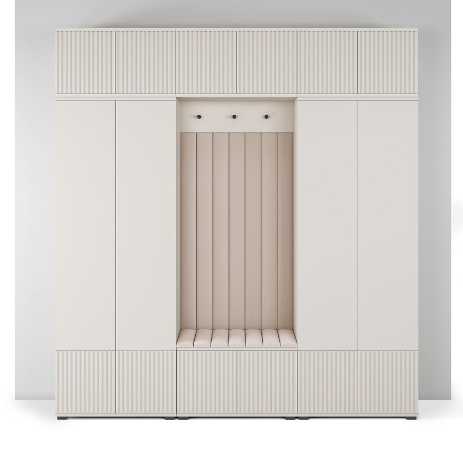 Garderoba frezowana Ritmo wersja 3 Trinity 02 beżowa Cashmere