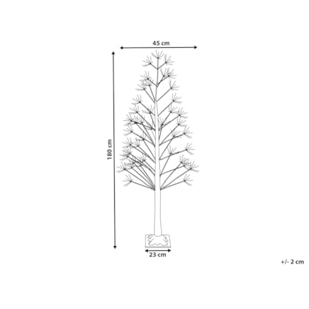 Dekoracja ogrodowa LED ALBIONI Drzewko 180 cm Biały