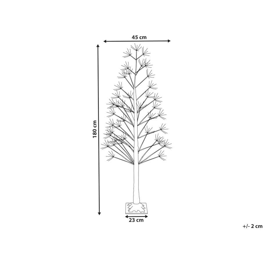 Dekoracja ogrodowa LED ALBIONI Drzewko 180 cm Biały