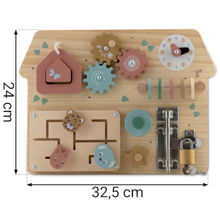 Drewniana tablica manipulacyjna sensoryczna edukacyjna Nukido