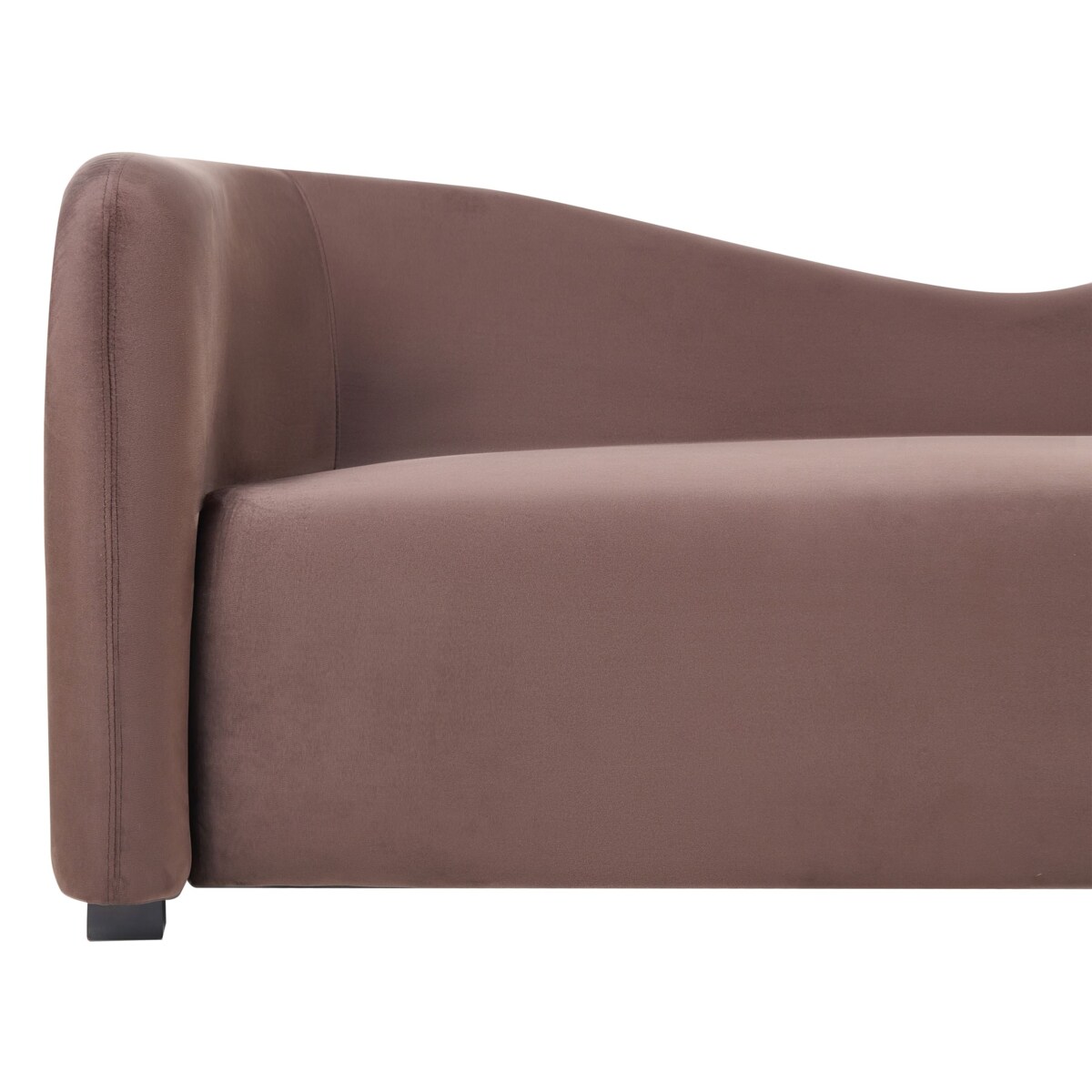 Sofa dla 3 osób VELTADA Welur Ciemnobrązowy