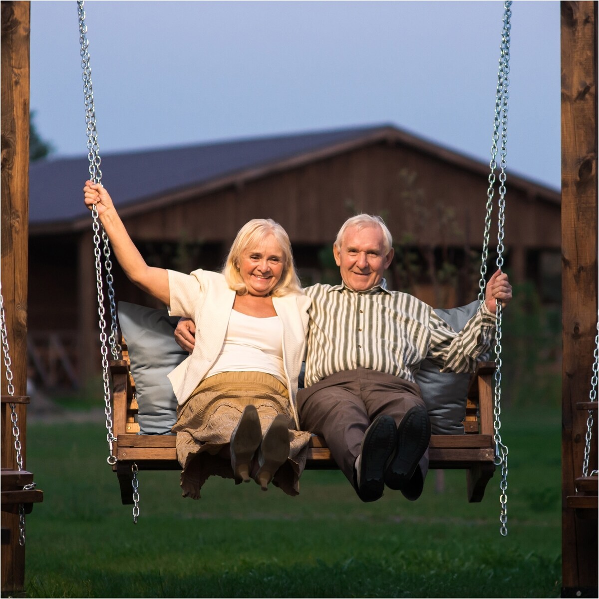 Poduszka Ogrodowa Na Huśtawkę Ławkę 180X60X50 Cm Na Meble Palety Wodoodporna Szara