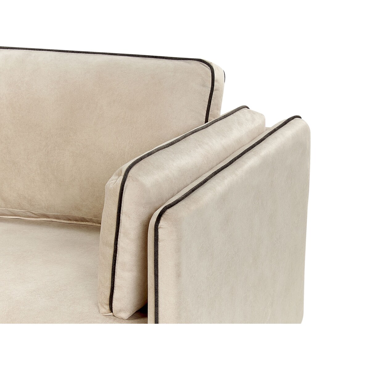 Narożnik welurowy lewostronny beżowy ALTAN