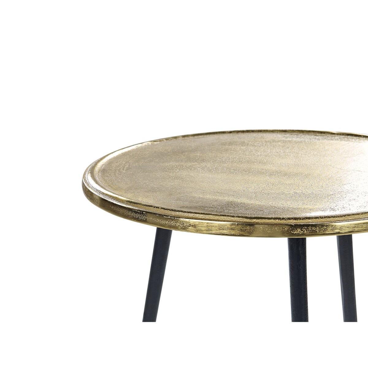 Stolik pomocniczy metalowy złoty z czarnym TELFER