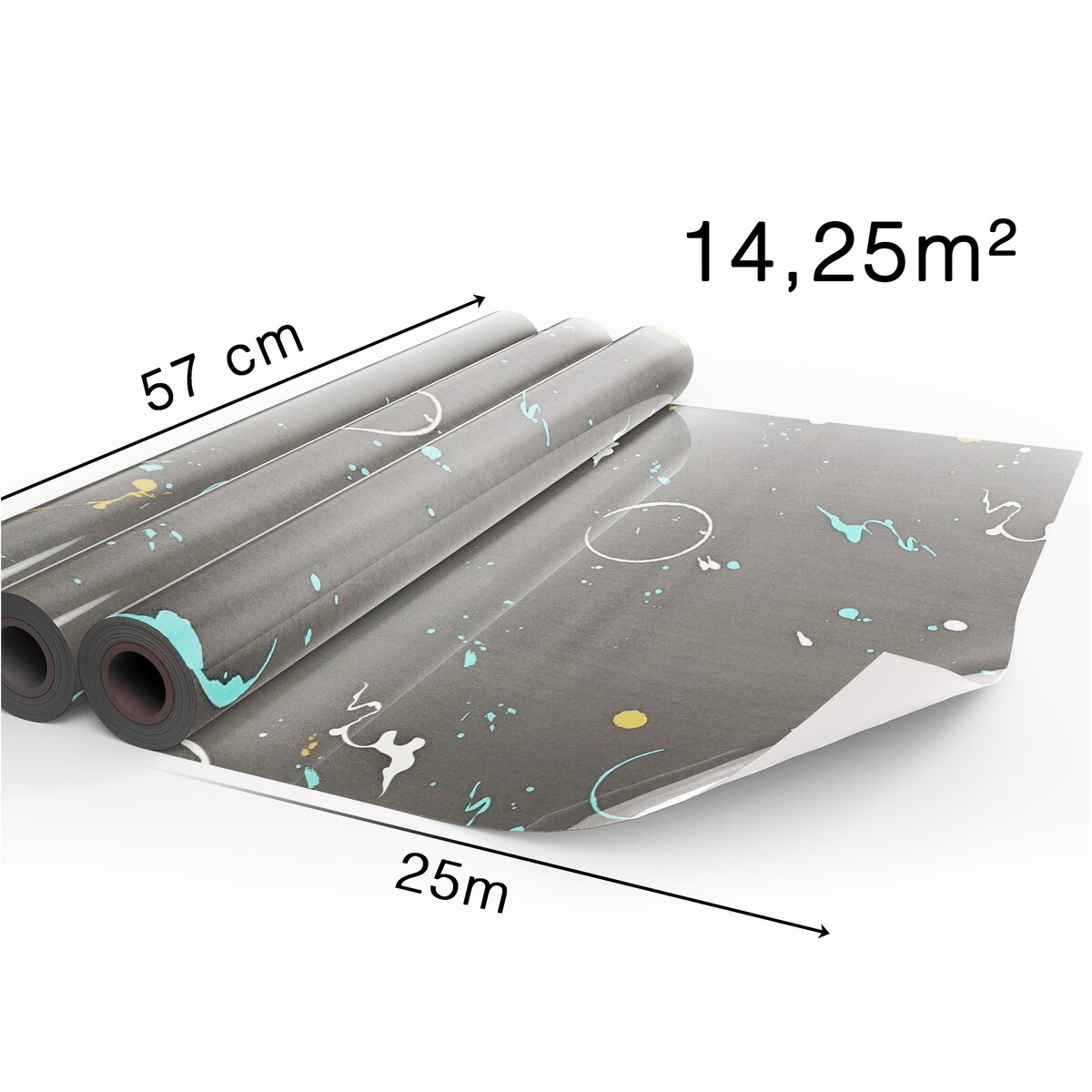Papier do pakowania prezentów 25 METRÓW MEGAROLKA Urodzinowy Do Paczek Ozdobny