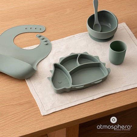 Naczynia silikonowe dla dzieci DINO, 5 elementów