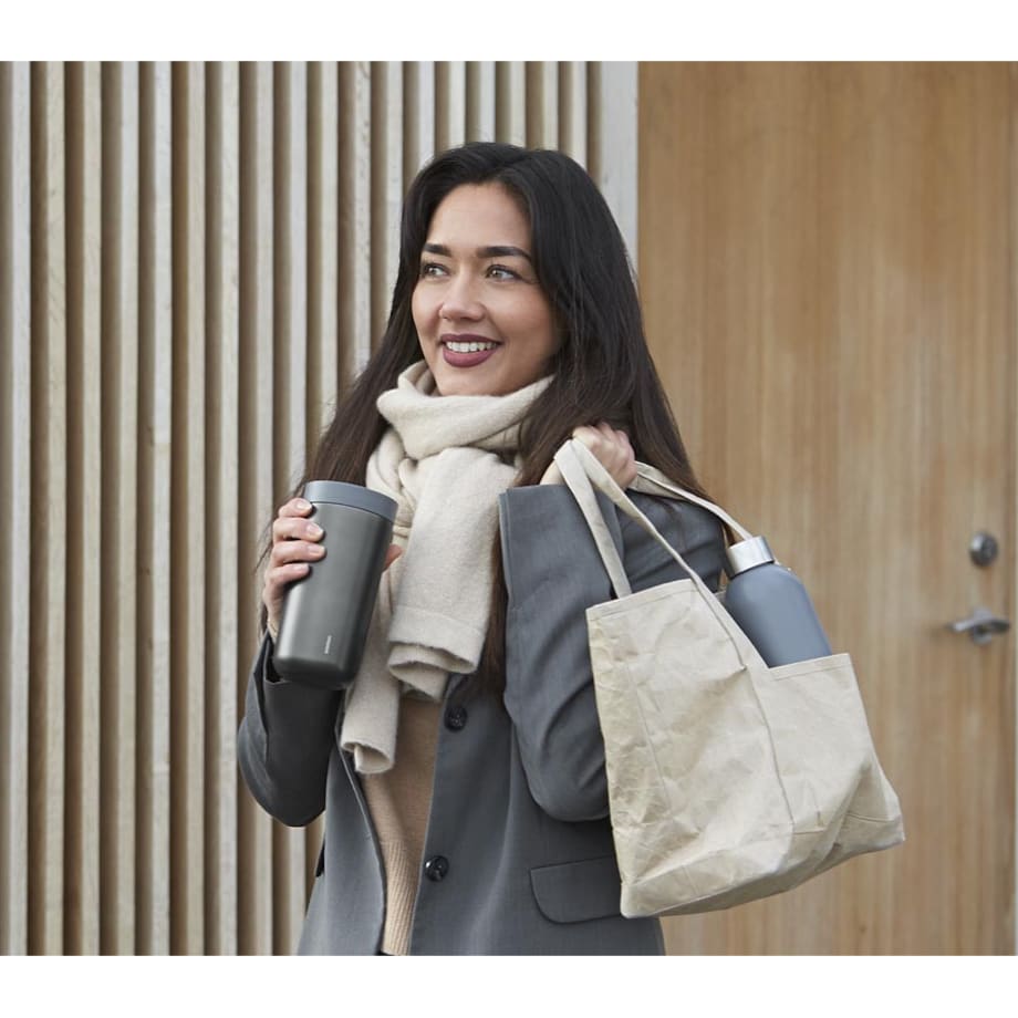 Kubek podróżny 400 ml (jasnoszary mat) To Go Click Stelton