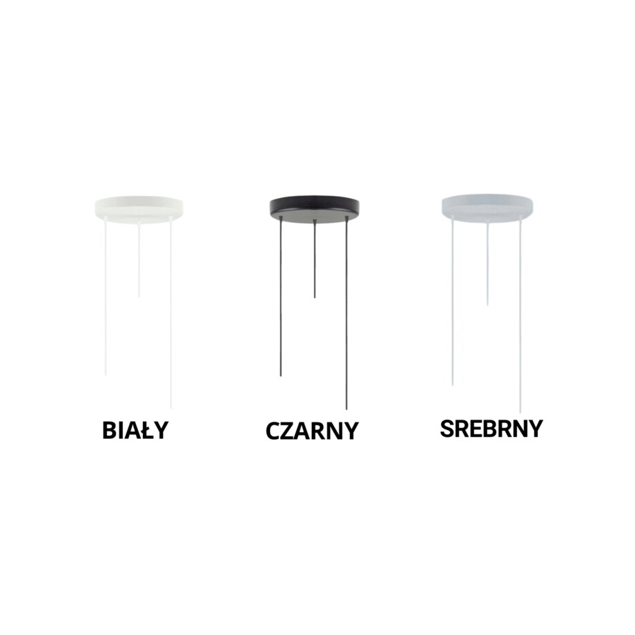 Lampa wisząca zwis żyrandol sufitowa z abażurami walec JAZZ Z3