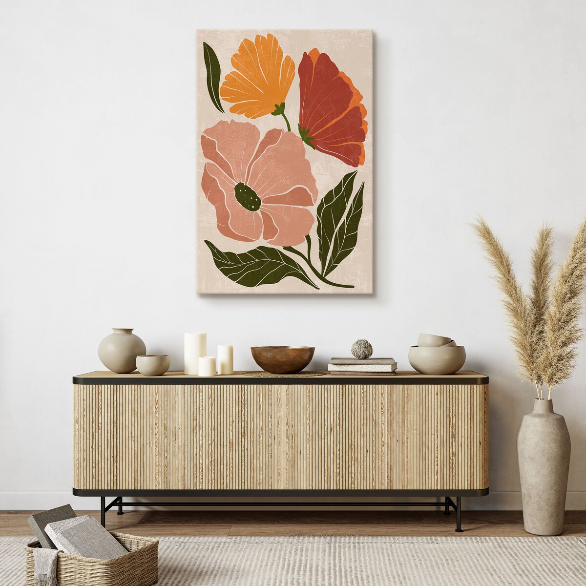 Obraz Kolorowe Pastelowe Polne Kwiaty 30x40cm