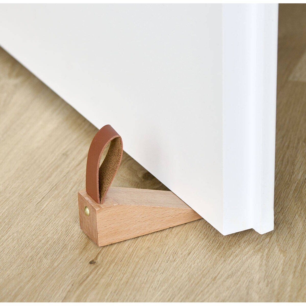 Stoper klin do drzwi z drewna bukowego