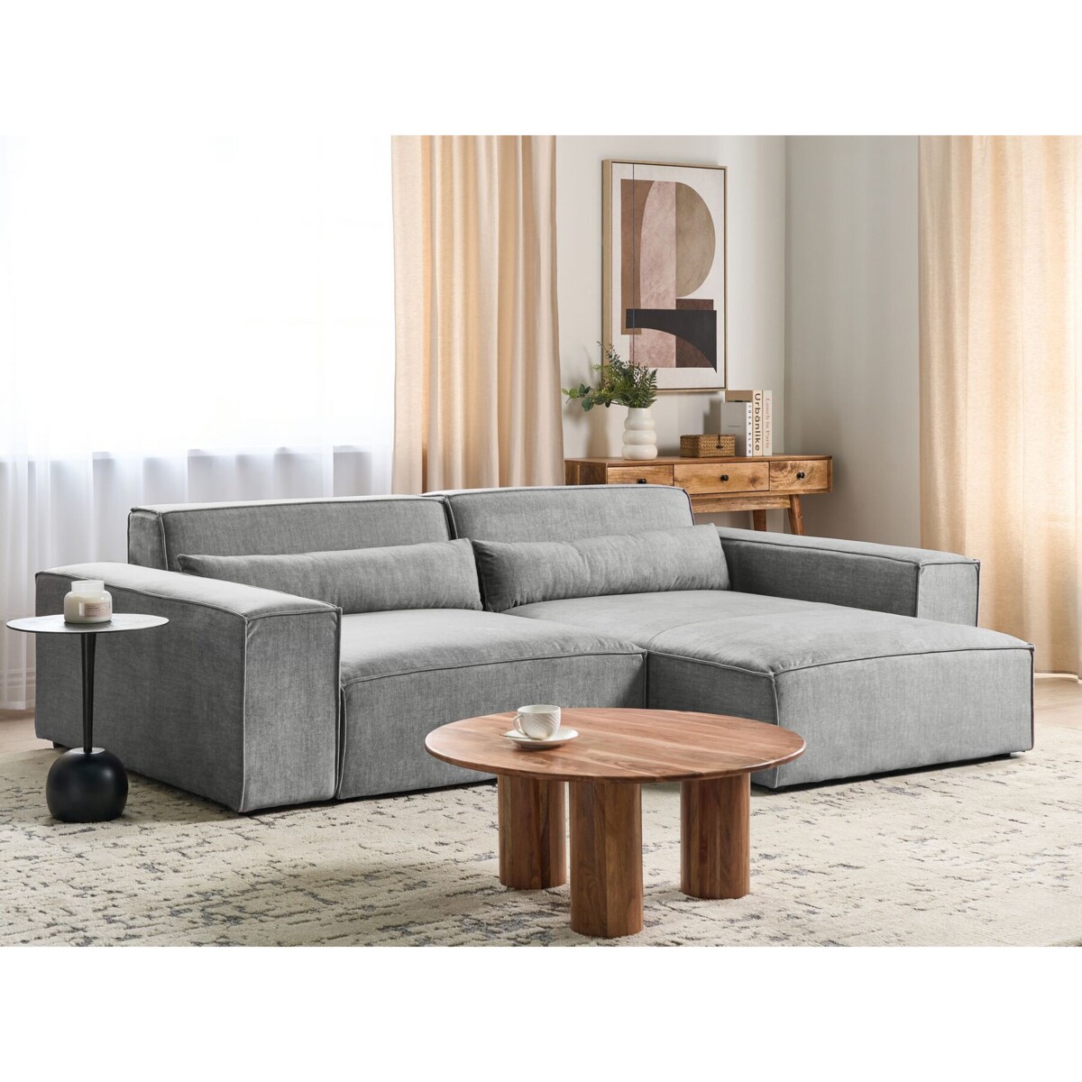 Narożnik modułowy lewostronny szary HELLNAR