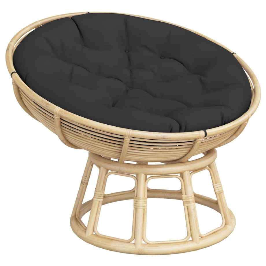 vidaXL Okrągła poduszka, czarna, Ø 100 x11 cm, tkanina Oxford