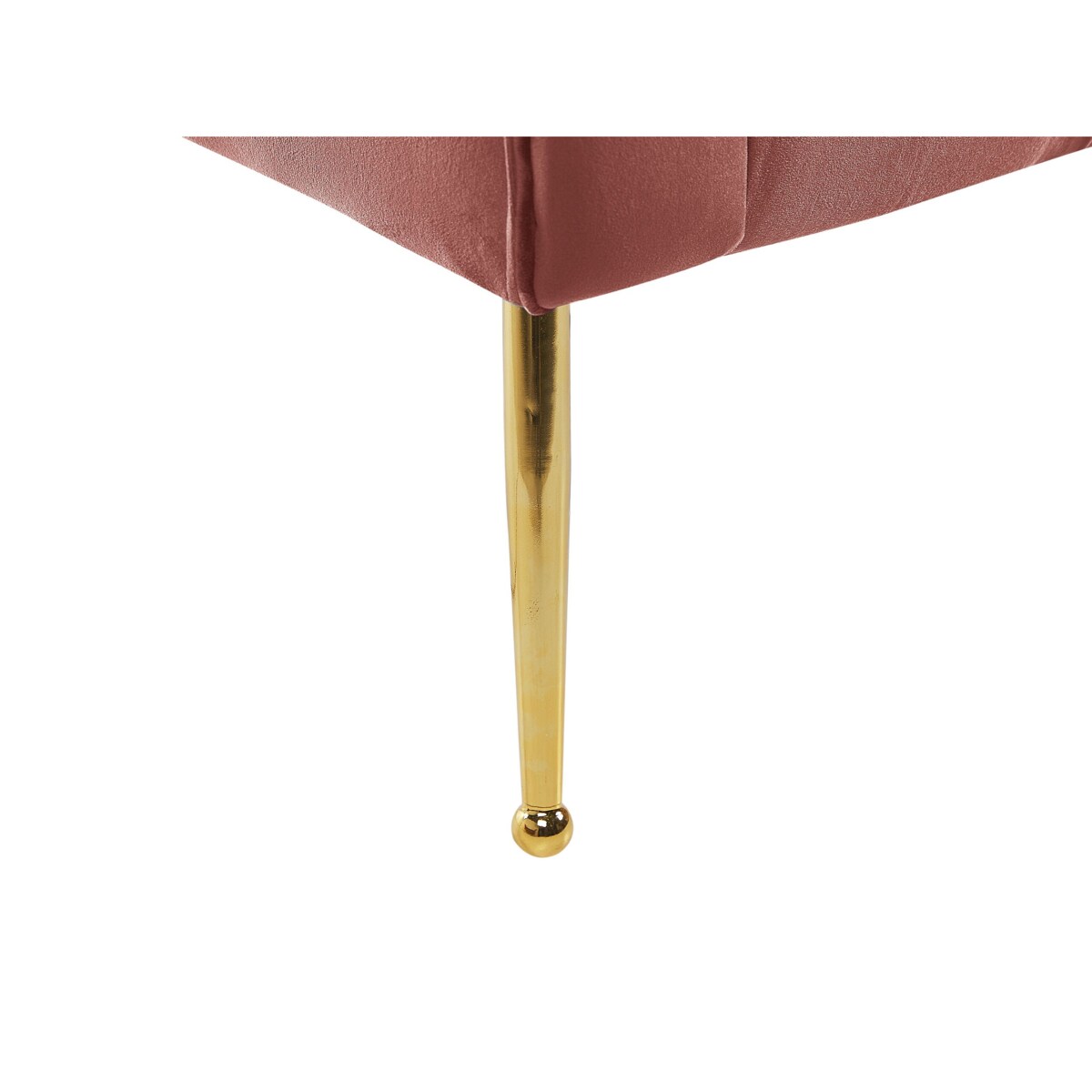 Szezlong welurowy różowy NANTILLY