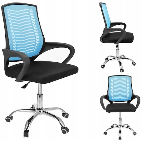 Krzesło biurowe obrotowe TOLEDO niebieskie