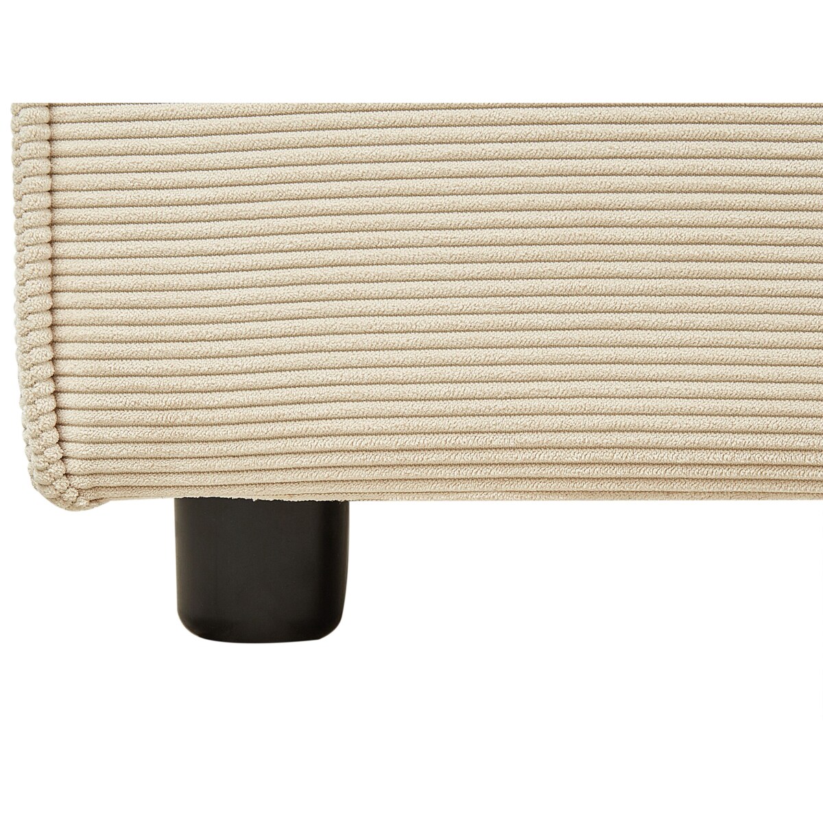 Łóżko sztruksowe 180 x 200 cm beżowe LINARDS