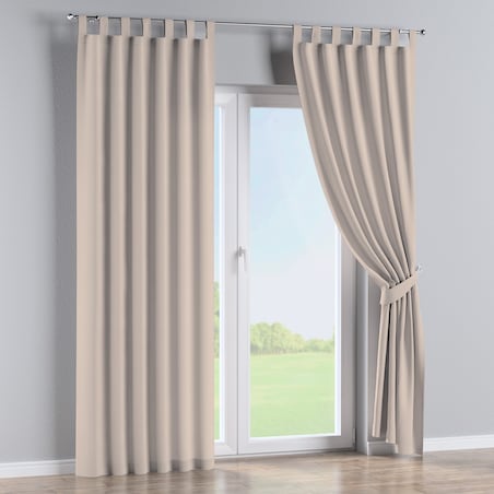 Zasłona na szelkach 1 szt. 130x245 jasnobeżowy