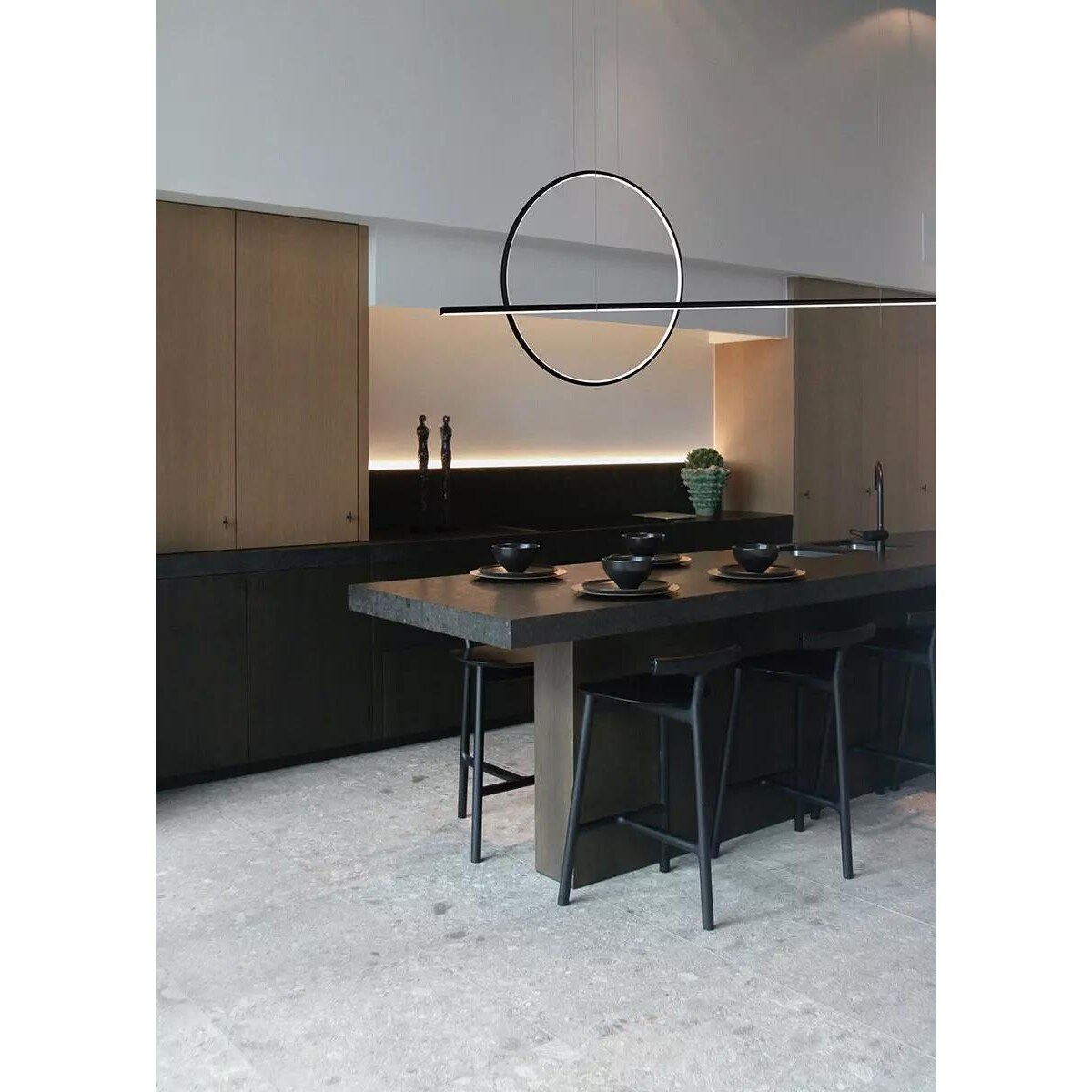 Lampa wisząca Linea No.2 40cm czarna 4k