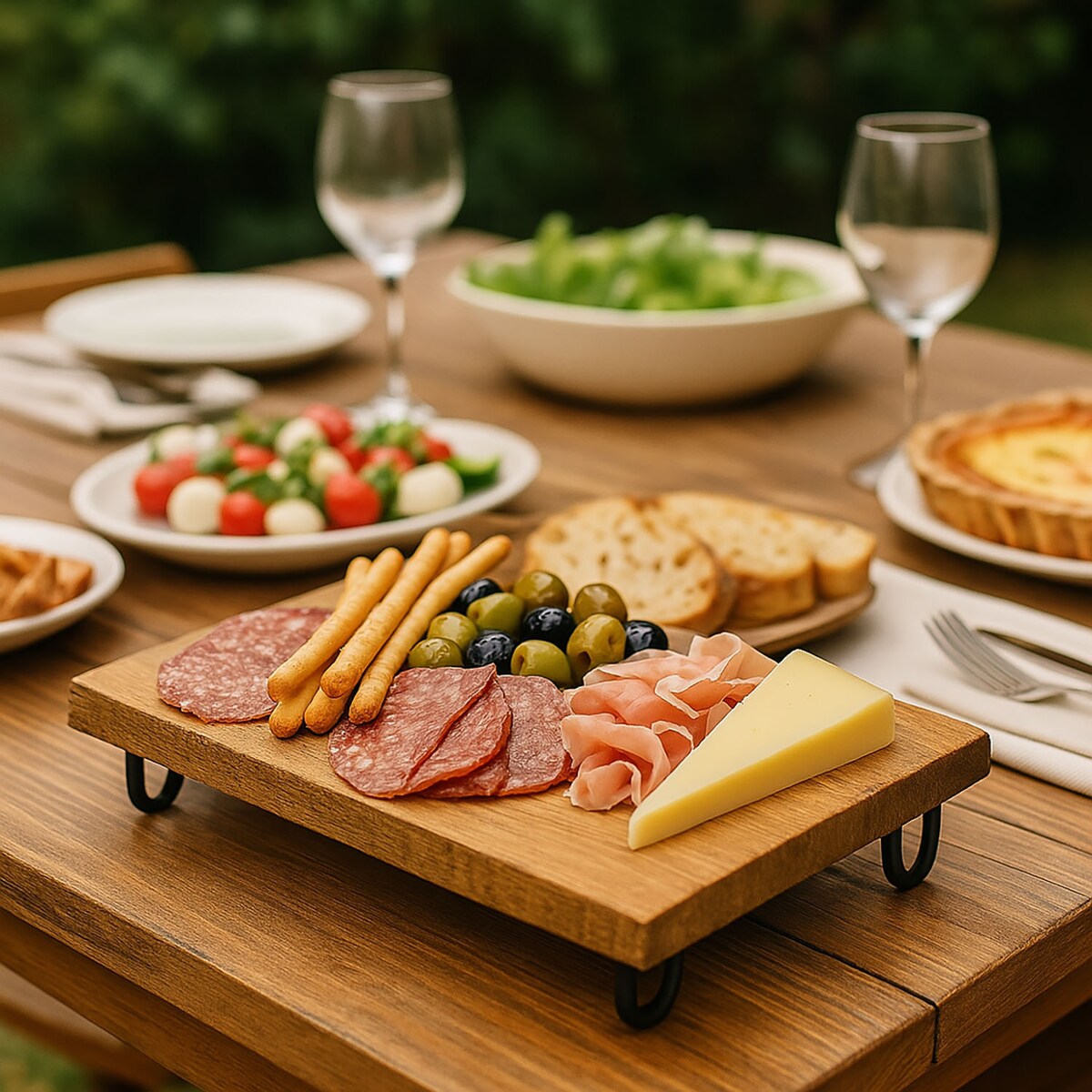 Deska do serwowania przekąsek z drewna mango, 18 x 40 cm