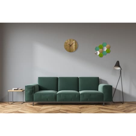 Drewniany zegar na ścianę Mech Chrobotek