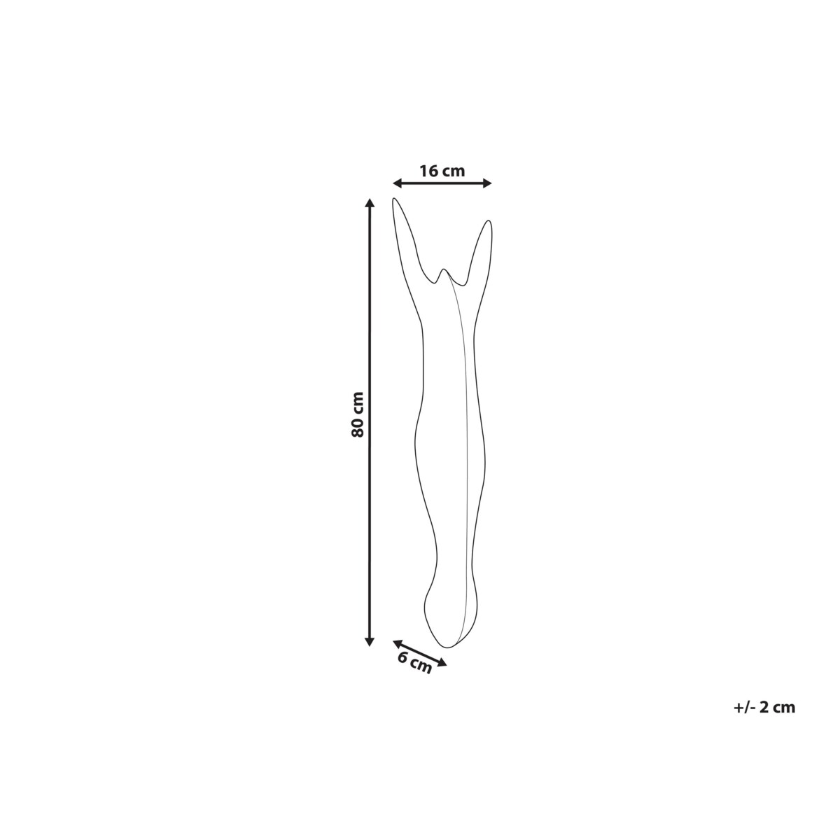 Dekoracja ścienna Zebra GBOKO Drewno mango 80 cm Czarny/ biały