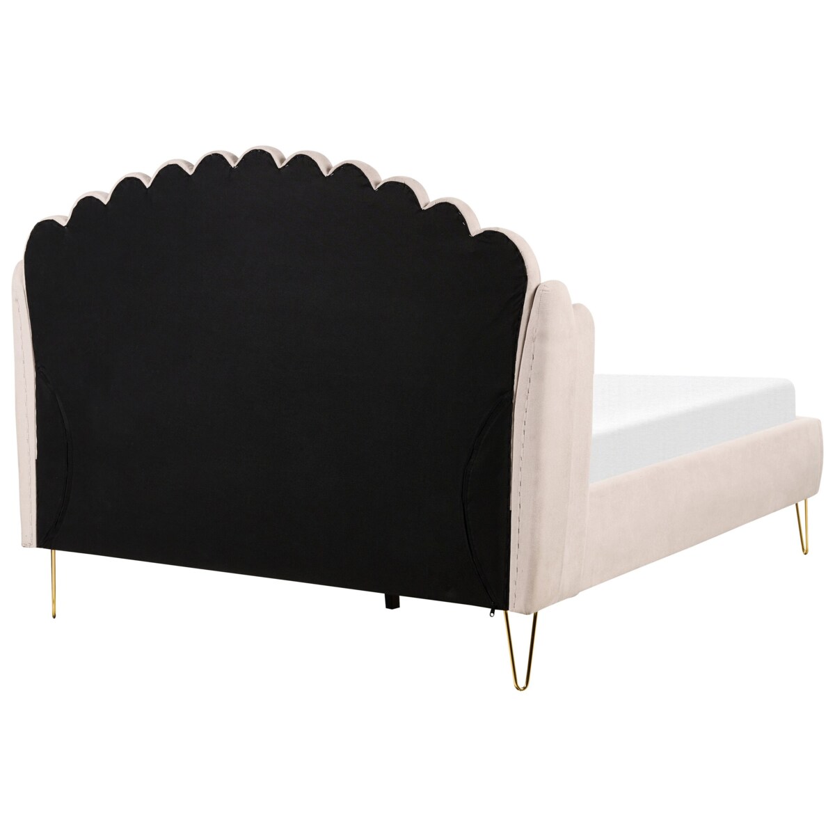 Łóżko tapicerowane 140 x 200 cm beżowe AMBILLOU