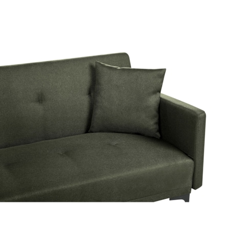 Sofa rozkładana LUCAN Ciemnozielony dla 3 osób