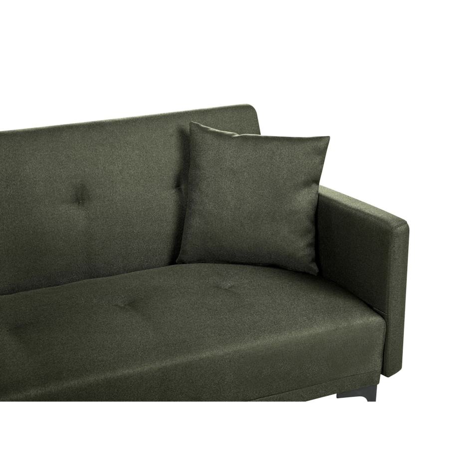 Sofa rozkładana LUCAN Ciemnozielony dla 3 osób