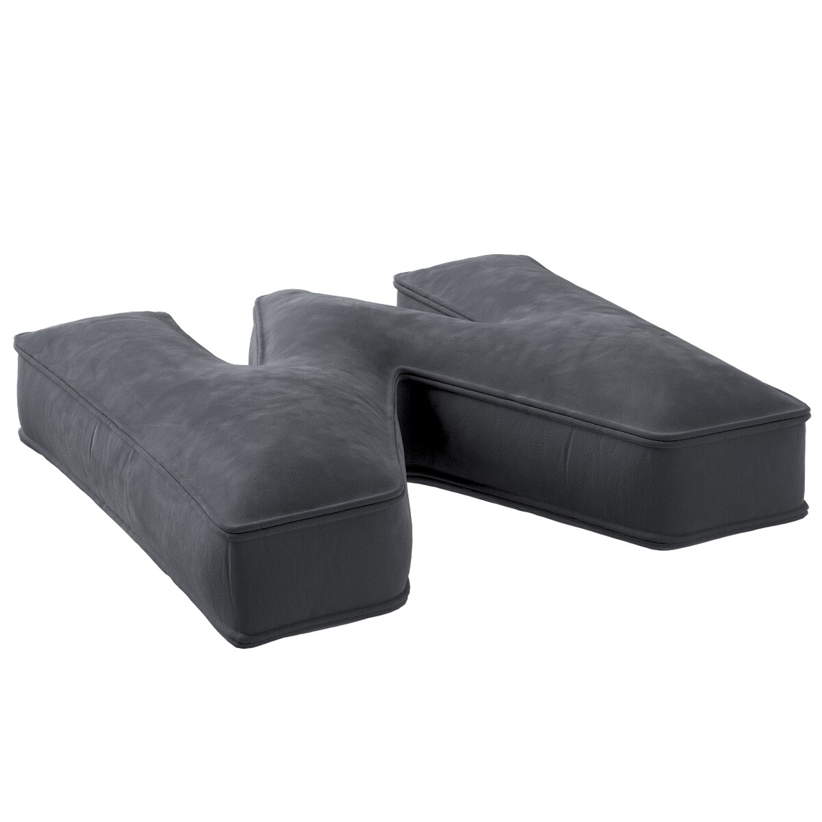 Poduszka literka M, grafitowy szary, 35x40cm, Posh Velvet