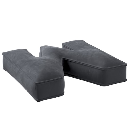 Poduszka literka M, grafitowy szary, 35x40cm, Posh Velvet