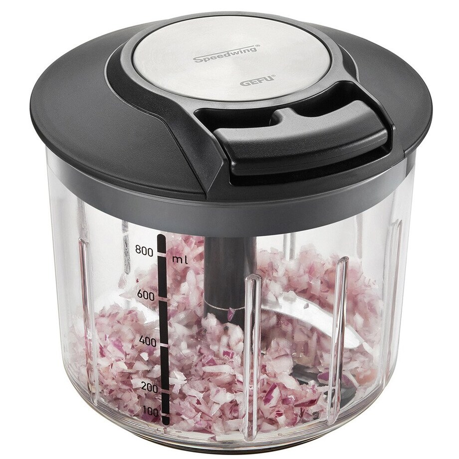 Szatkownica do warzyw i owoców ze stali nierdzewnej, praktyczna maszynka do siekania z pojemnikiem