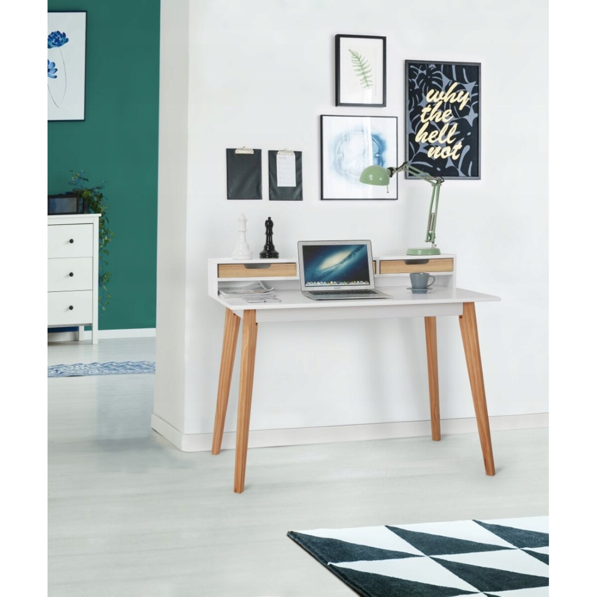 BIURKO ELEGANCKIE do gabinetu biura SZUFLADY NOWOCZESNE DUŻE komputerowe