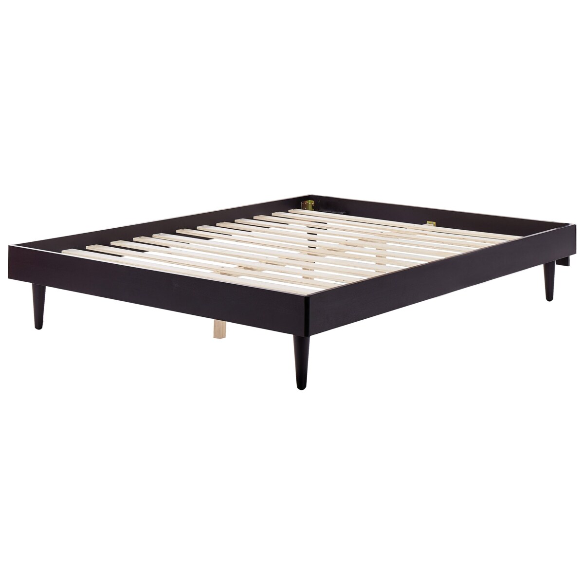 Łóżko drewniane LED 160 x 200 cm czarne TOUCY