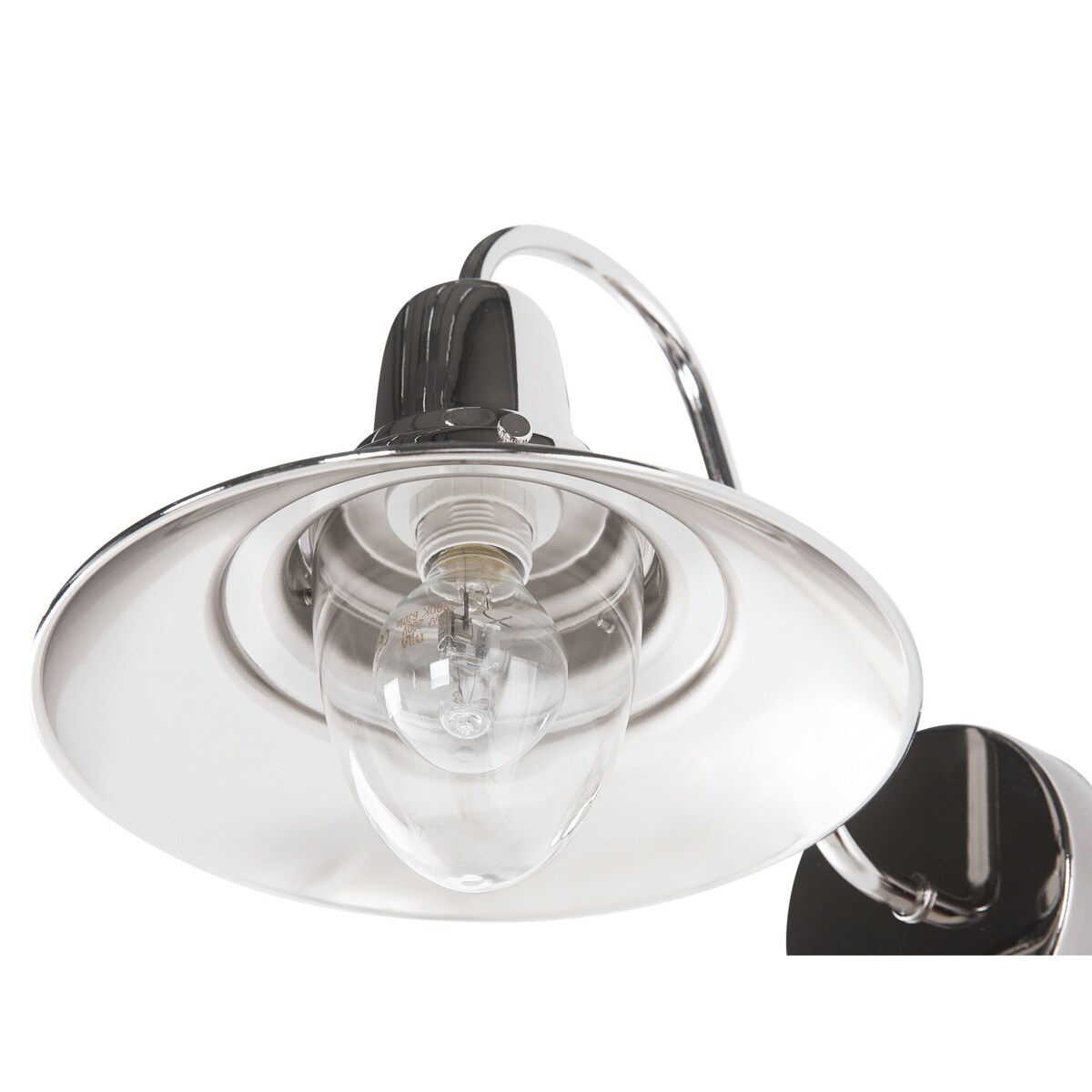 Lampa ścienna metalowa srebrna LUZA