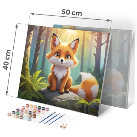 Malowanie po numerach obraz z ramą 40x50 Lisek Massido