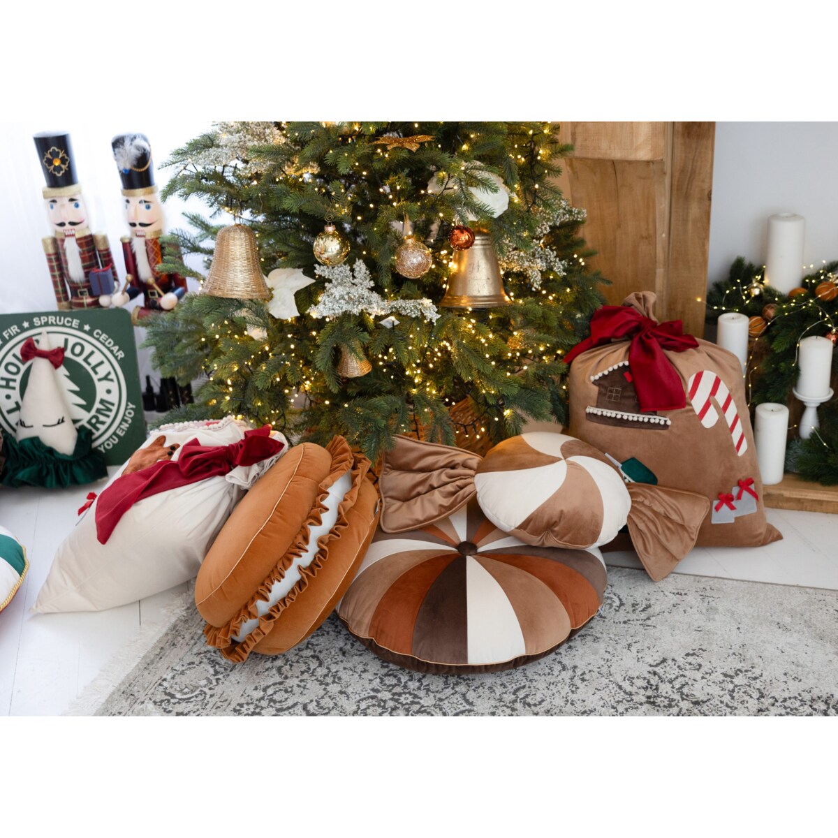 Pufa Teddy Velvet , patchworkowa poduszka 70cm.