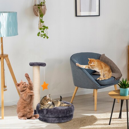 DRAPAK DLA KOTA WIEŻA LEGOWISKO ZABAWKA GWIAZDKI