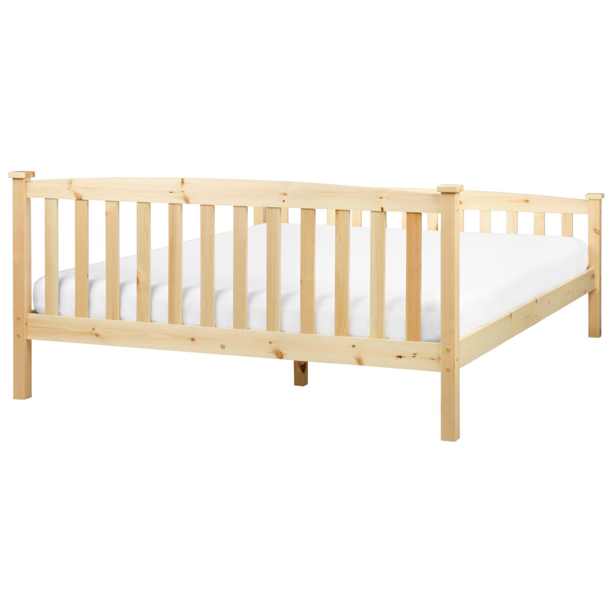 Łóżko drewniane 160 x 200 cm jasne GIVERNY