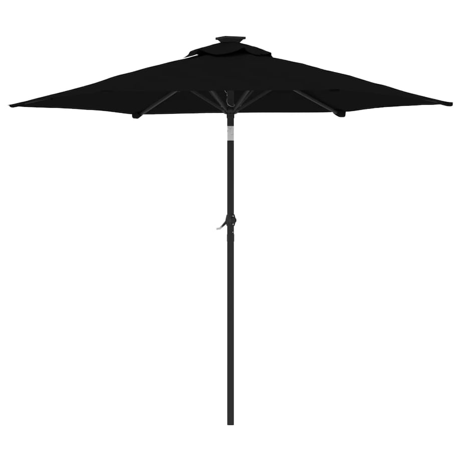 vidaXL Parasol ogrodowy na stalowym słupku, czarny, 225x225x212 cm