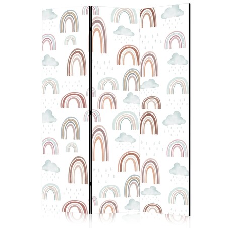 Parawan akustyczny Dla dzieci 135x172 cm 3-częściowy biały