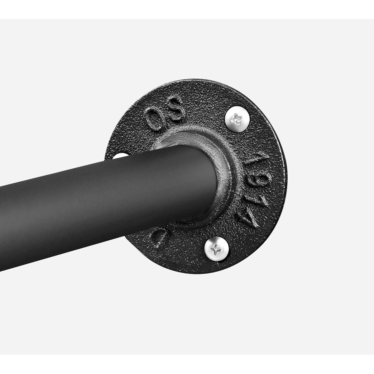 INDUSTRIALNY WIESZAK DRĄŻEK ŚCIENNY NA UBRANIA - CZARNY