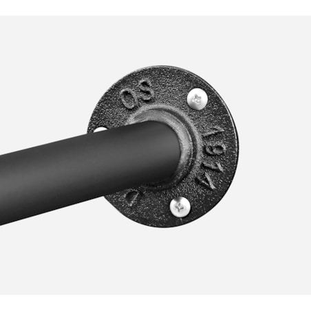 INDUSTRIALNY WIESZAK DRĄŻEK ŚCIENNY NA UBRANIA - CZARNY