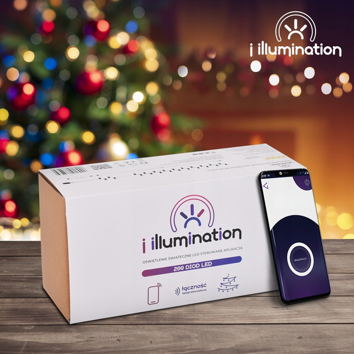 Inteligentne Lampki Led 200 Diod Białe - Sterowanie Aplikacją Na Telefonie