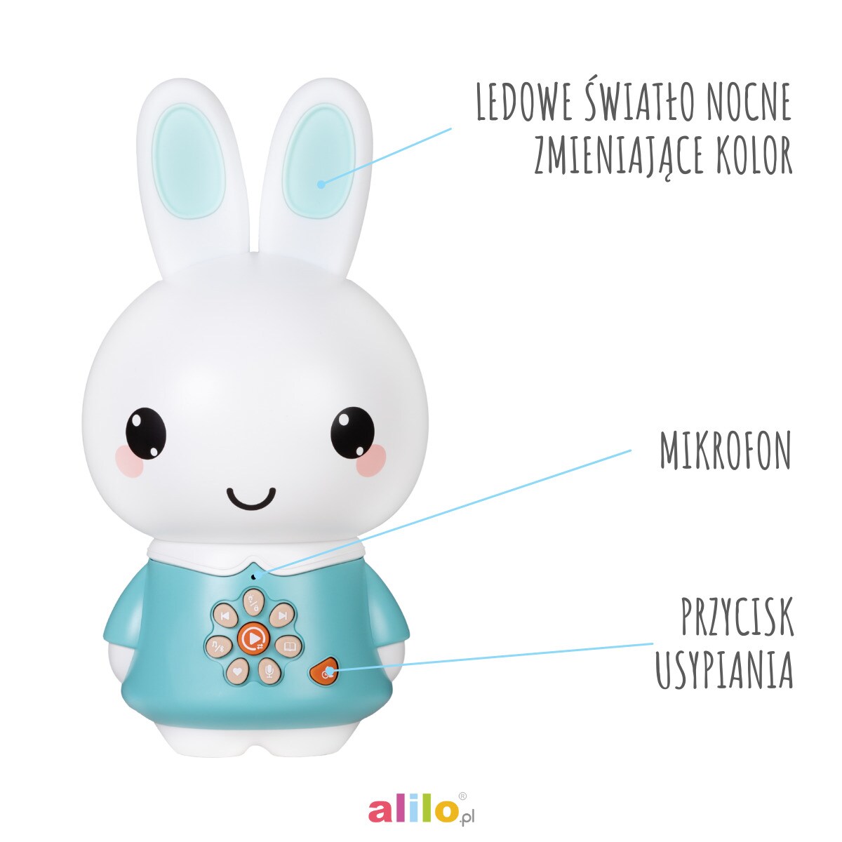 Króliczek Honey Bunny G6PRO - pudrowy róż Alilo