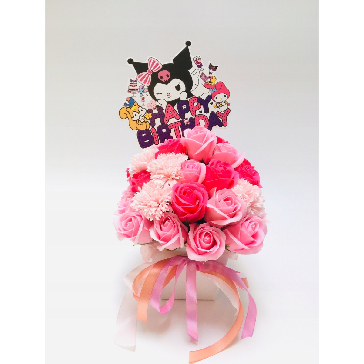 FLOWER BOX RÓŻOWE kwiaty z mydła pachną na urodziny dziewczynki prezent dar