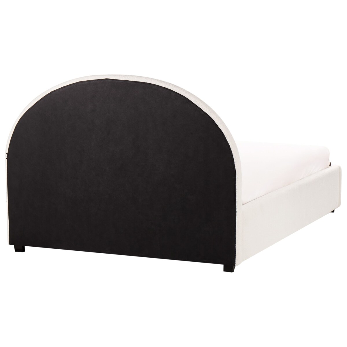 Łóżko z pojemnikiem Boucle VAUCLUSE 140 x 200 cm Złamana biel