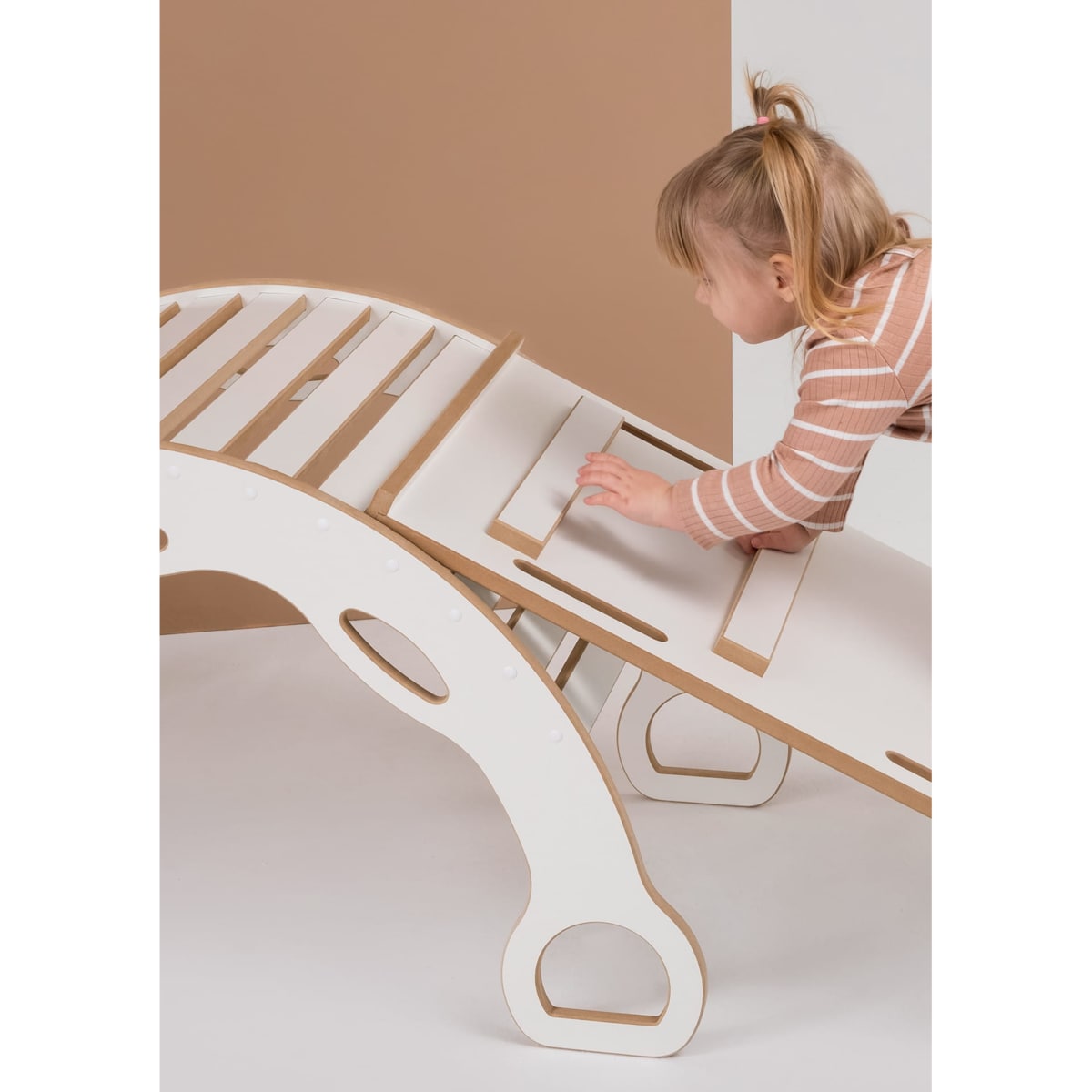 DUŻY bujak montessori z uchwytami + DUŻA zjeżdżalnia DRABINKA